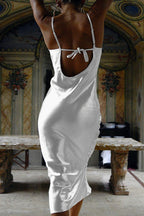 Sultry Open Back Slip Dress