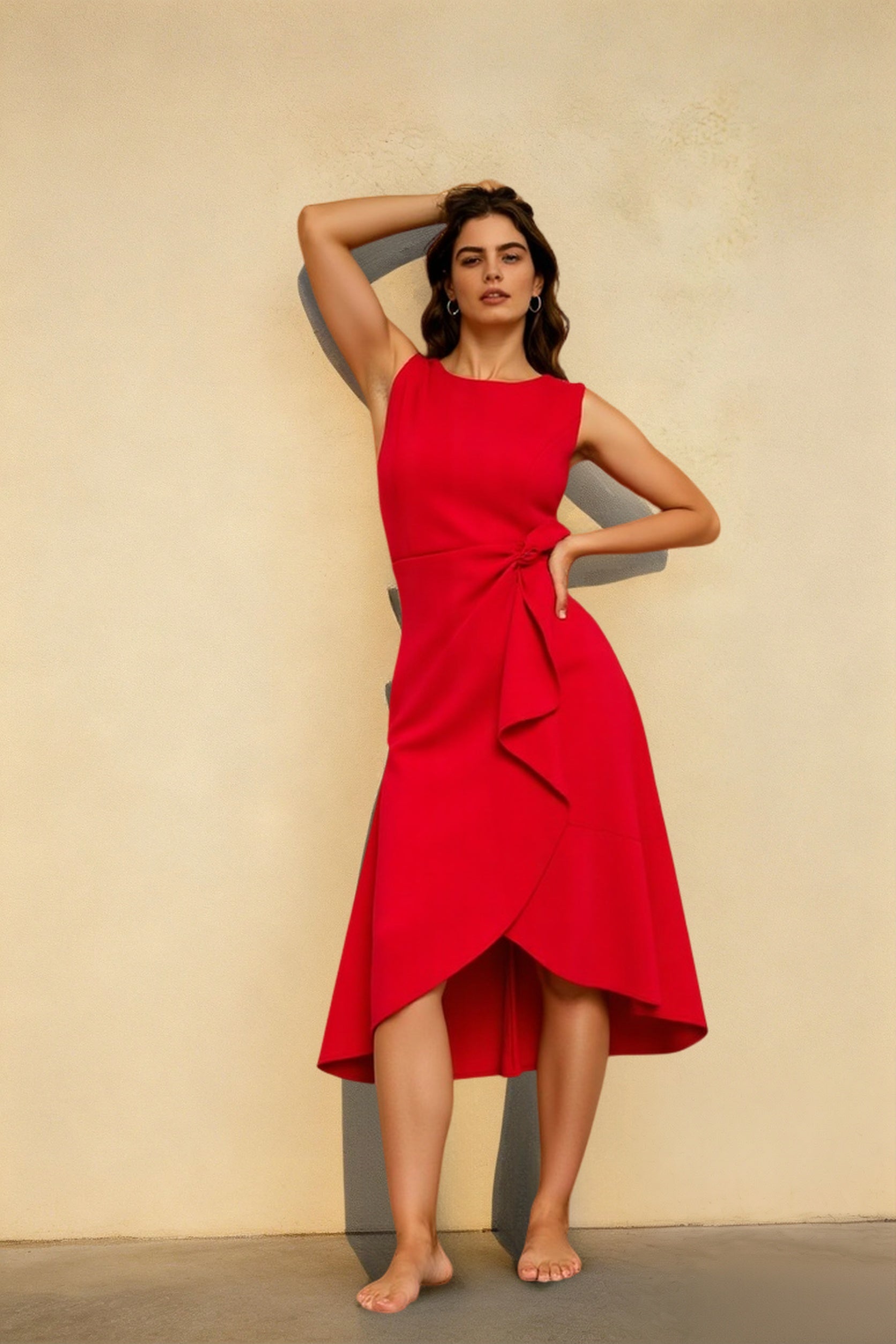 Sleeveless Round Neck Elegant Cocktail Dress Main image