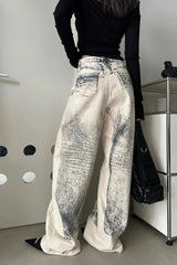 Vintage Straight Tie Dye Jeans