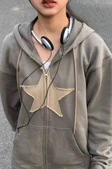 Star Colorblock Fleece Hoodie