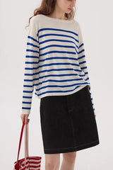 Classic Breton Long Sleeve Knit Top
