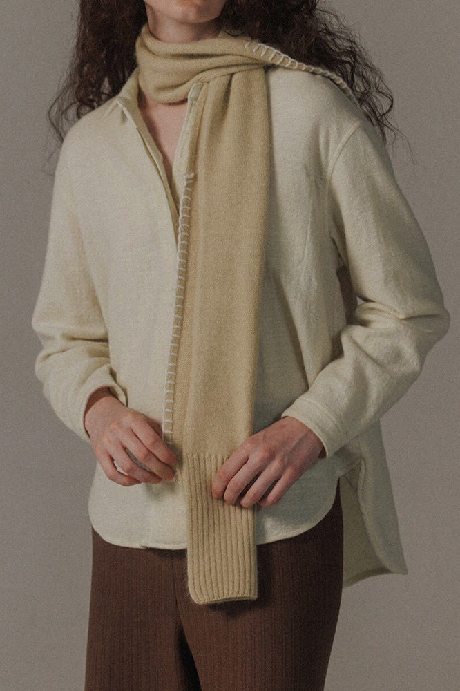 Brushed Cropped Suede Blouse Secondary image