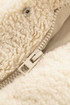 Short Faux Sherpa Fleece Coat