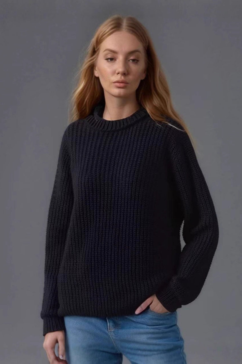 Casual Crewneck Lantern Sleeve Sweater Secondary image