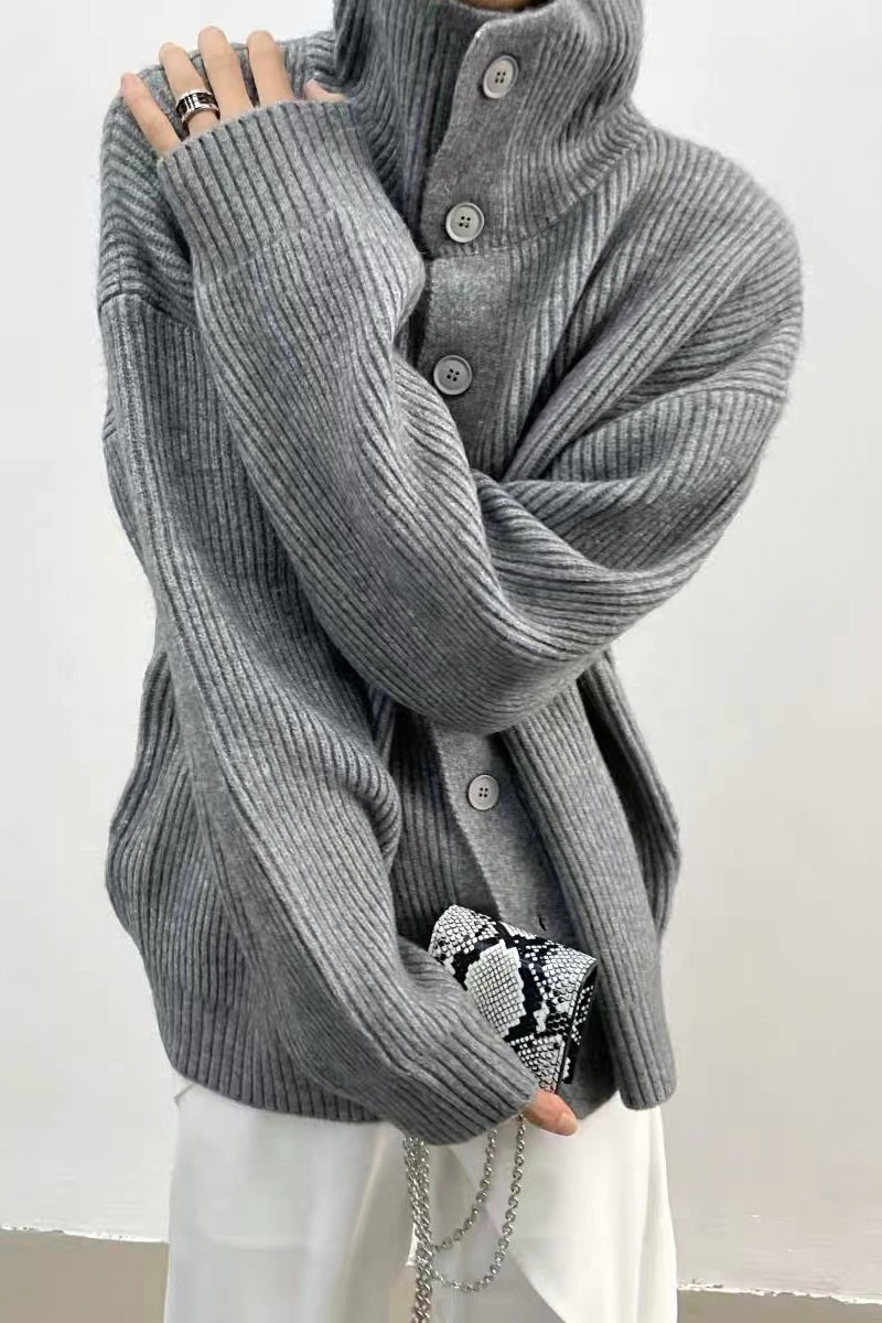 Ribbed Single Breasted Cardigan Secondary image