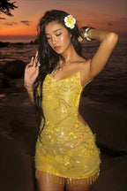 Sexy Solid Sequin Cami Fitted Mini Dress
