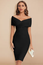 Off Shoulder Bodycon Bandage Cocktail Dress