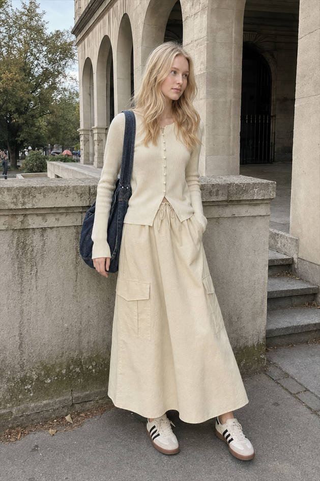 Sleek Wool Knit Cardigan