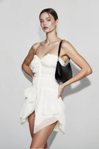 Fairy Ruched  Spaghetti Strap Bodycon Mini Dresses