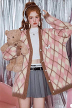 Vintage Argyle Mohair Cardigan