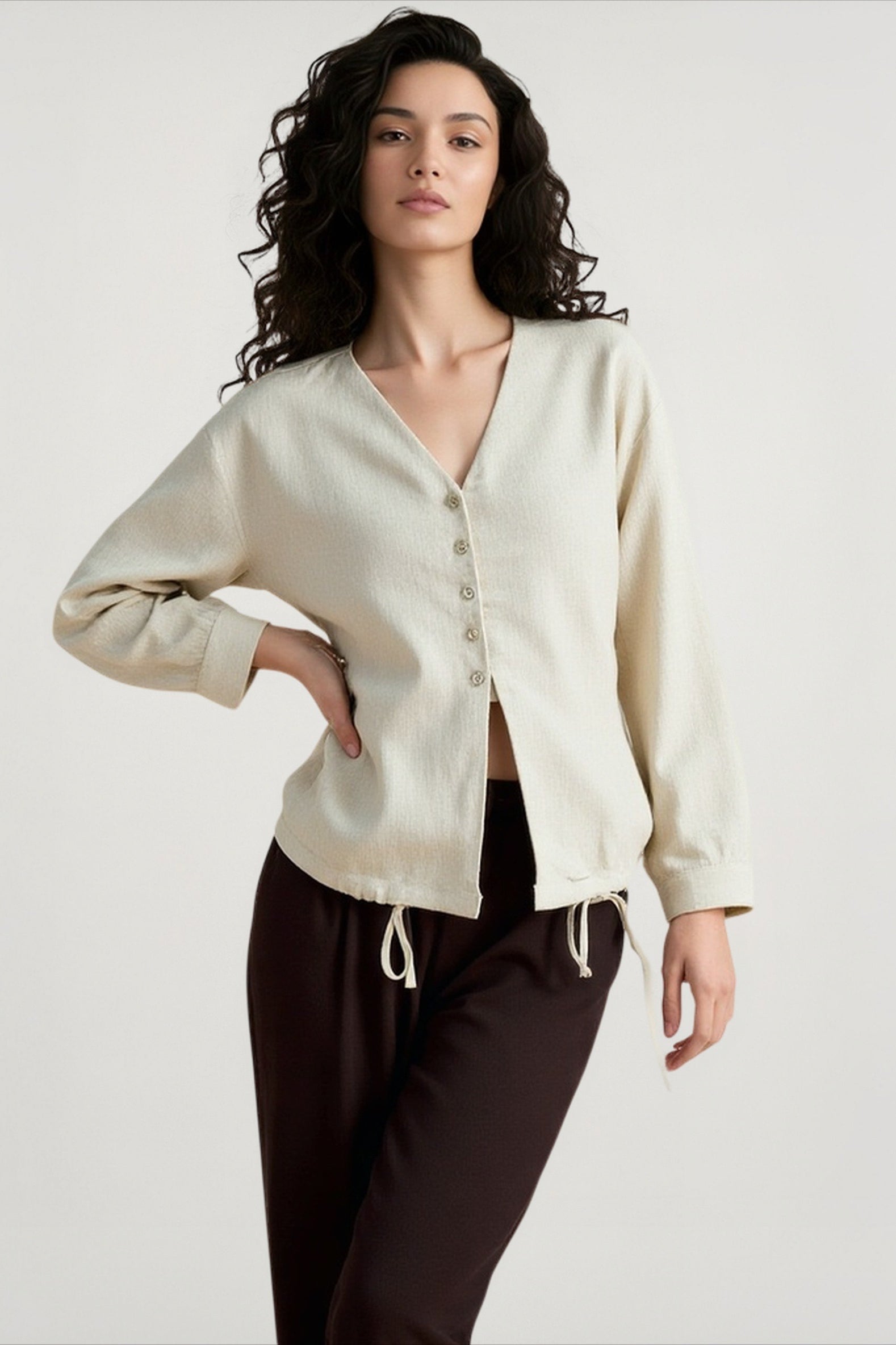 Linen Casual Everyday Blouse Secondary image
