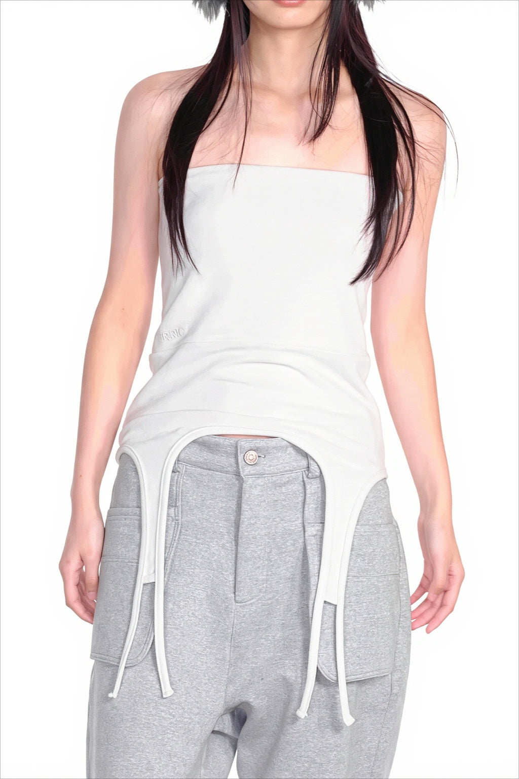 Suspender Tie Layered Longline Tube Top