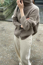 Fine Rib Single Breasted Cardigan