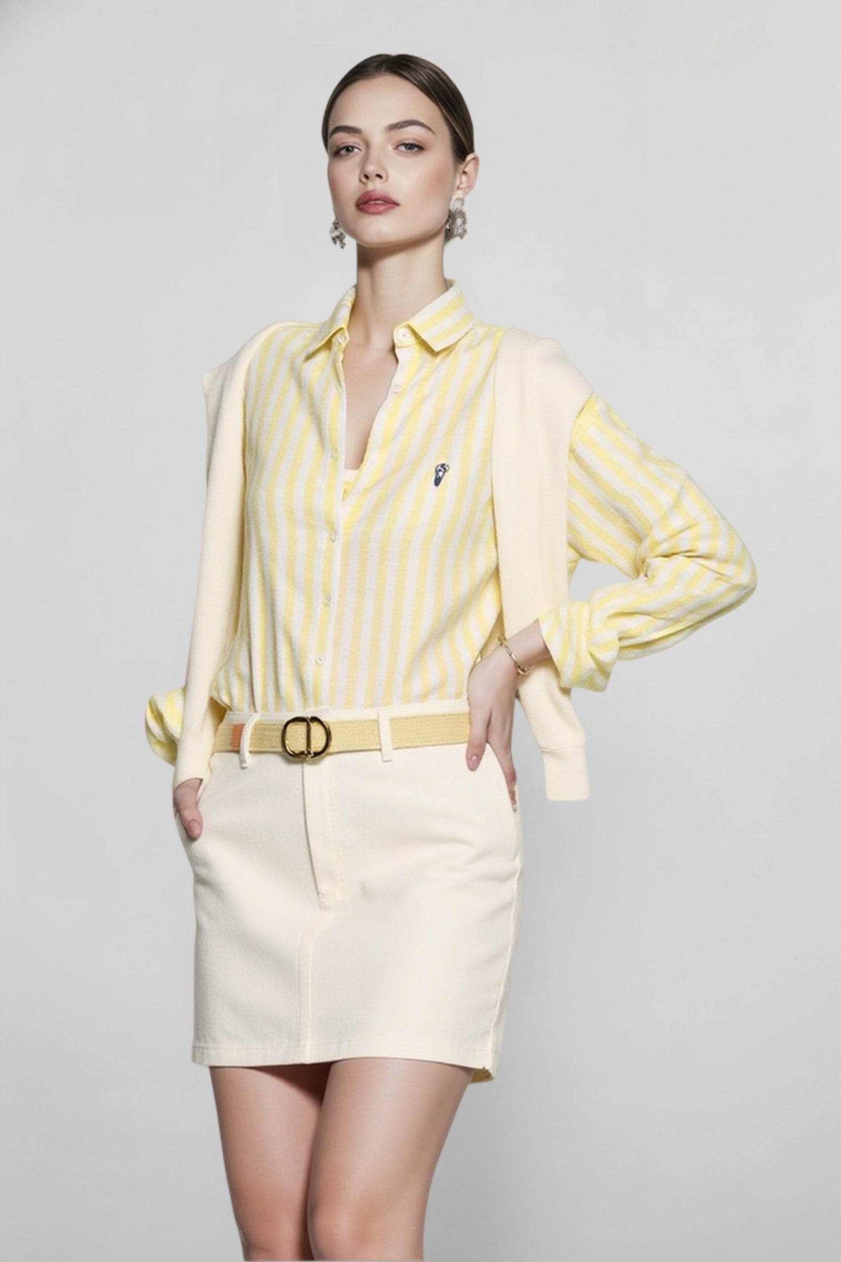 Linen Relaxed Striped Blouse Main image
