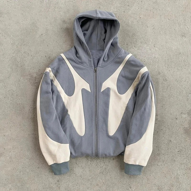 Devil Print Zip Up Hoodie Main image