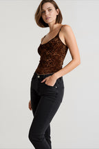 Sheer Leopard Layered Cami Top