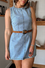 Western Style Slim Denim Dress