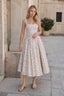 Bohemian Fragmented Flower Midi Dress