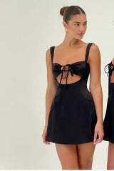 Sheer Tie Detail Slip Dress