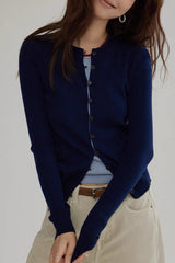 Wool Blend Layered Cardigan