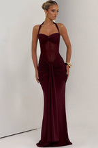 Ruched Low-Back Bodycon Party Dress