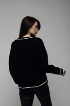 Casual Knit V Neck Sweater