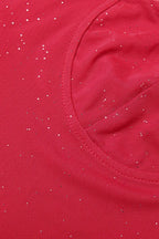 Sheer Asymmetric Ribbon Party Dress