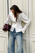 Victorian Ruffle Trim Blouse