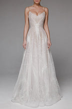 Retro Maxi Embroidered Slip Wedding Dress