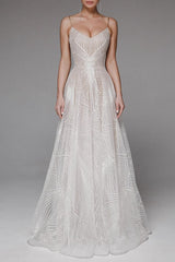 Retro Maxi Embroidered Slip Wedding Dress