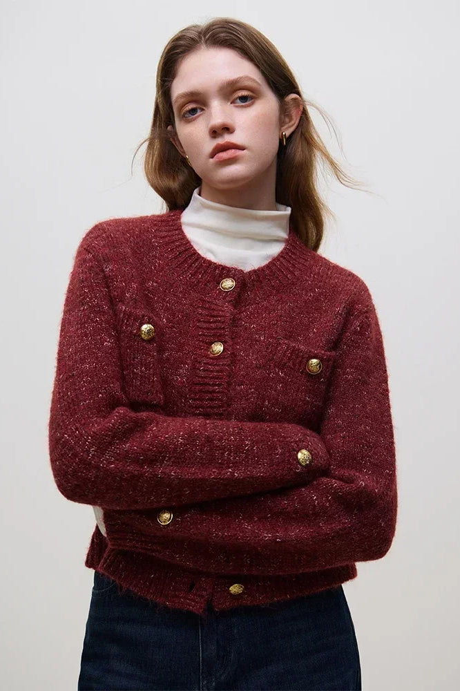 Blend Round Neck Knit Cardigan Main image