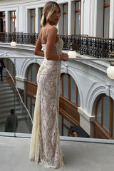 Elegant Crochet Strap Lace Dress