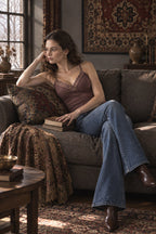 Y2K Lace Trim Sequin Cami Top