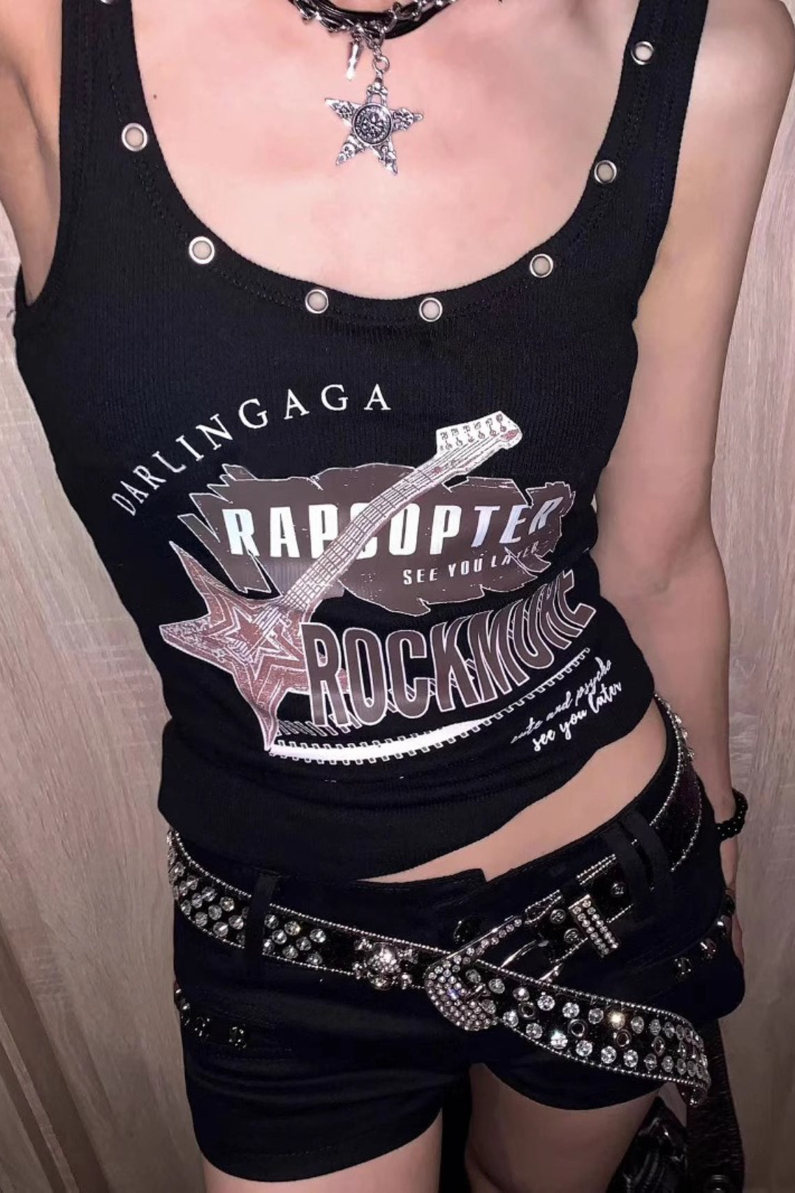 Retro Bodycon Crop Tank Top Main image
