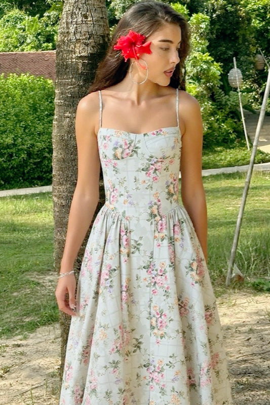 Smocked Floral Slip Dress Main image