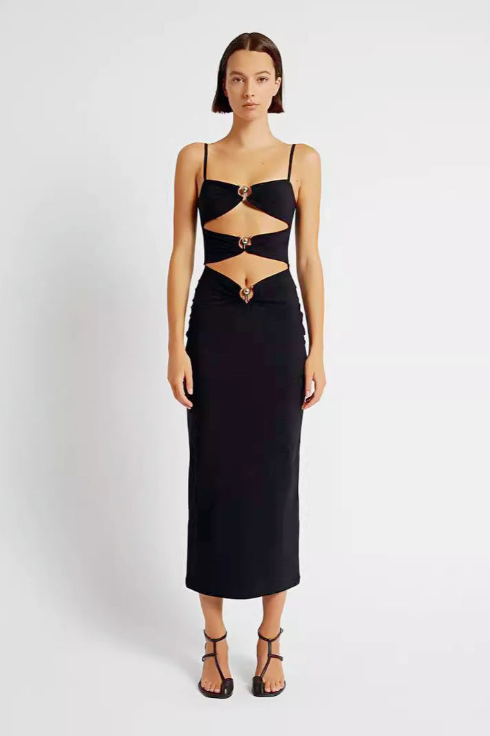 Bandage Knit Low-Cut Maxi Birthday Dress Secondary image