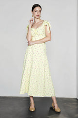 DressBetty - Summer Backless Slip Dress Women Casual Floral Midi Dress