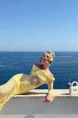 Sexy Lace Patchwork Mermaid Lace Dress