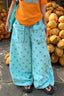 Polka Dot Pocket Wide Leg Pants