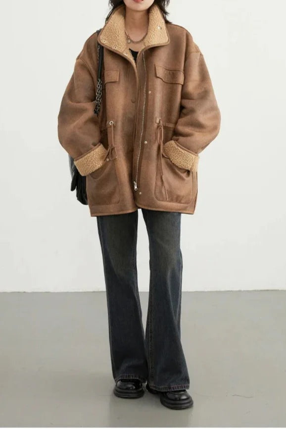 Reversible Stand Collar Puffer Jacket Secondary image