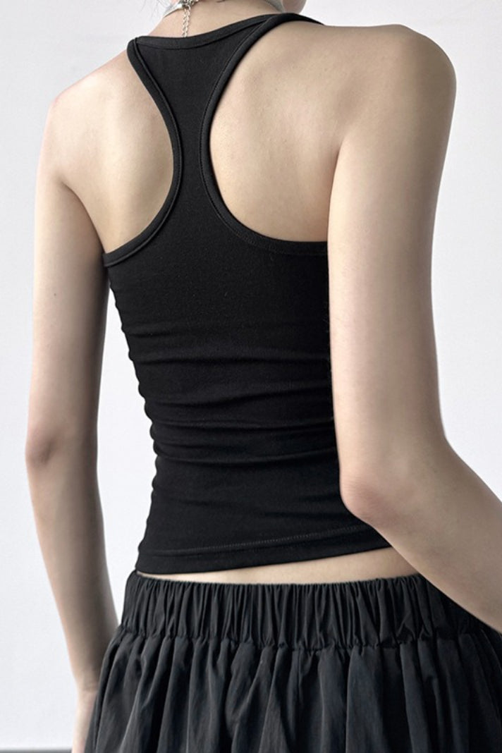 Chain Print Backless Halter Cami Top Secondary image