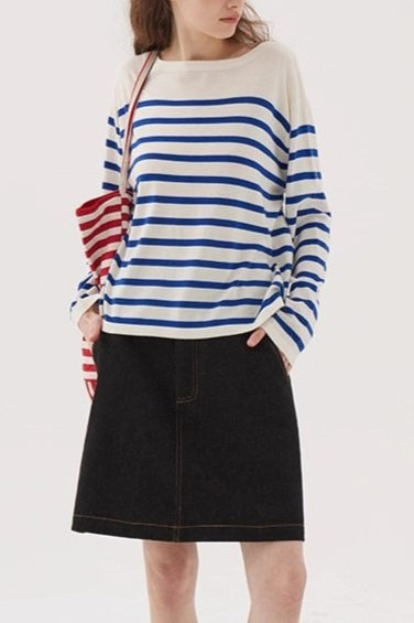 Classic Breton Long Sleeve Knit Top Main image