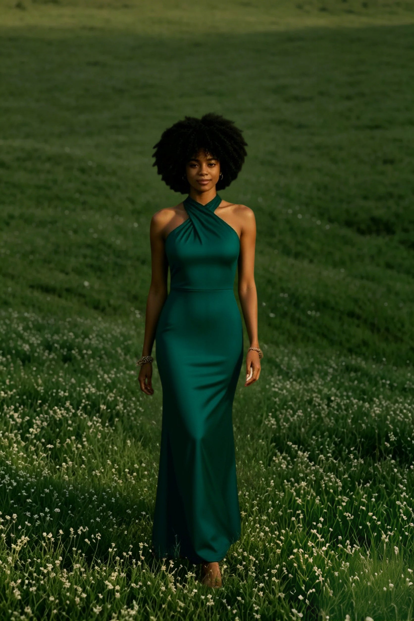 Bianca Crossover Halter Neck Dress Main image