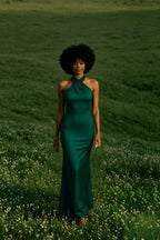 Bianca Crossover Halter Neck Dress