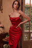 Strapless Slit Elegant Formal Dress