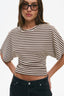 Striped Crew Neck Slim Fit Short Sleeve Tee