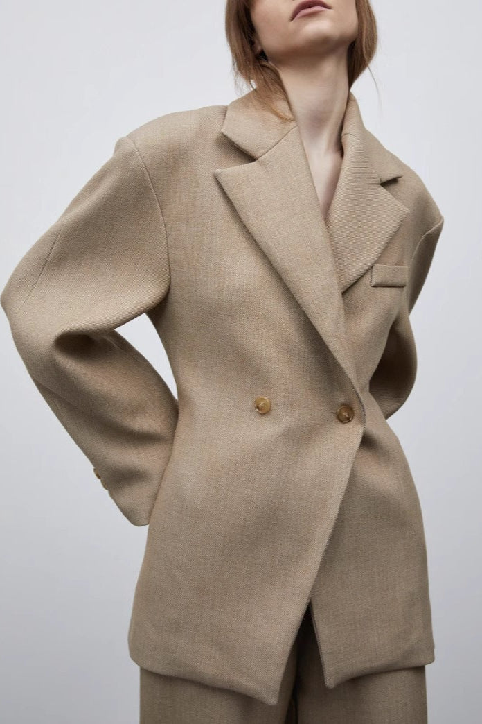 Elevated Relaxed Notch Lapel Blazer