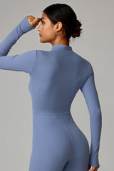 Slim Fleece Lined Thermal Running Outdoor Jumpsuit