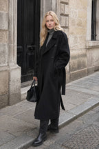 Solid Color Long Sleeve Trench Overcoat