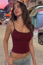 Stripe Fitted Layered Cami Top